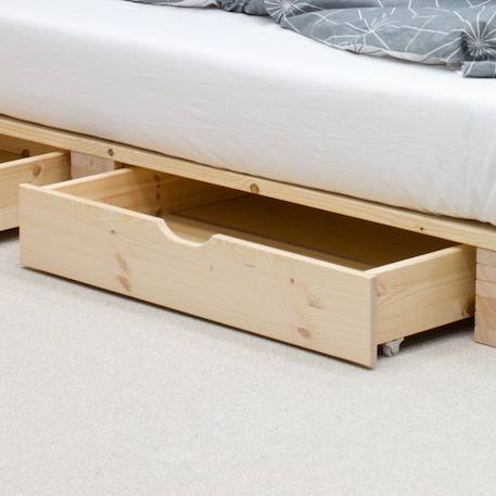 Lit palette avec tête de lit pin massif  siméon Blanc+Bois 10 - vertbaudet enfant 