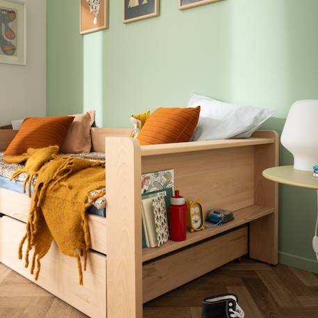 Lit banquette bois massif hêtre naturel  arsène Bois naturel 2 - vertbaudet enfant 