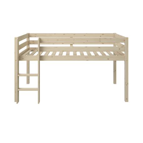 Lit mi-hauteur pin massif naturel  isidore Blanc+Bois 9 - vertbaudet enfant 