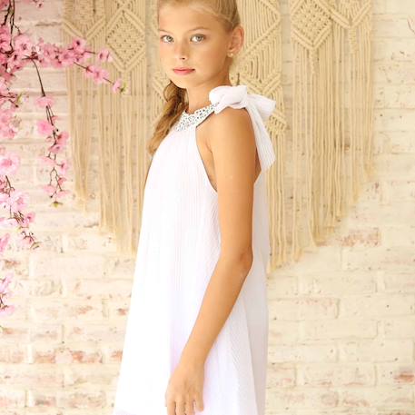 Robe cérémonie   à col liberty   alizee Blanc violet liberty 5 - vertbaudet enfant 