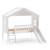 Lit cabane surélevé avec toboggan imitation bois  axel Blanc 3 - vertbaudet enfant 