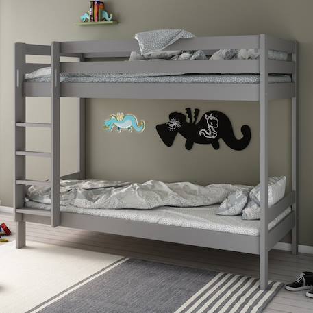 Lit superposé pin massif  basile Blanc+Gris 7 - vertbaudet enfant 