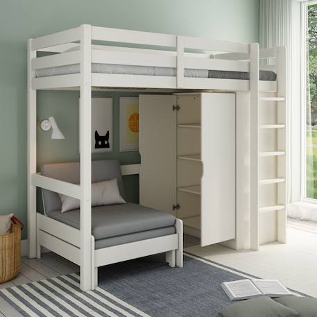 Armoire deux portes imitation bois arthur Blanc 6 - vertbaudet enfant 