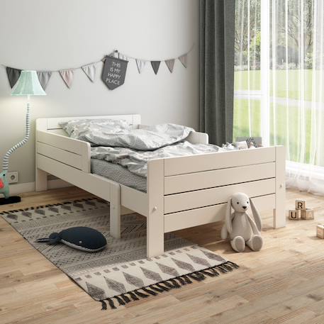 Lit évolutif pin massif  edouard Blanc+Bois 2 - vertbaudet enfant 