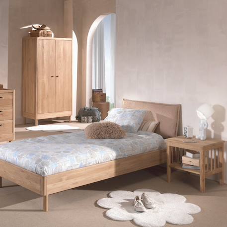 Table de chevet en chêne massif  romane Bois naturel 3 - vertbaudet enfant 