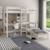 Lit mezzanine avec bureau et chauffeuse pin massif  basile Blanc+Gris 2 - vertbaudet enfant 