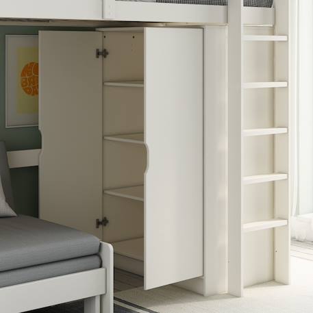 Armoire deux portes imitation bois arthur Blanc 4 - vertbaudet enfant 