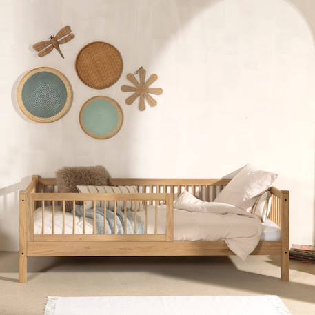 Lit banquette en chêne massif  romane Bois naturel 5 - vertbaudet enfant 