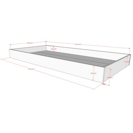 Tiroir pour lit superposé et lit cabane en chêne romane Bois naturel 6 - vertbaudet enfant 