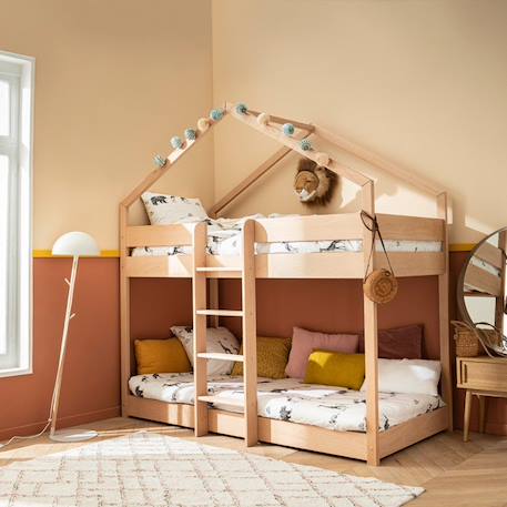 Lit superposé en hêtre  gustave Blanc+Blanc-bois 8 - vertbaudet enfant 