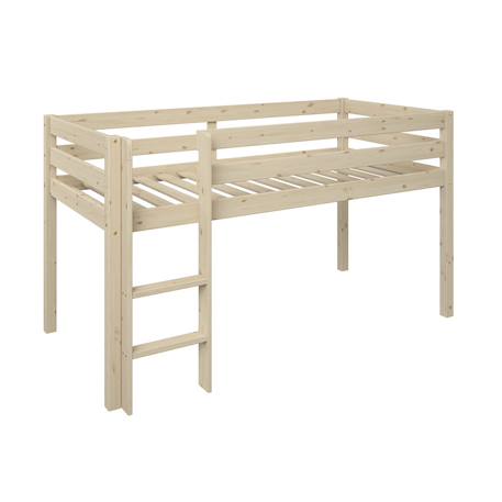 Lit mi-hauteur pin massif naturel  isidore Blanc+Bois 8 - vertbaudet enfant 