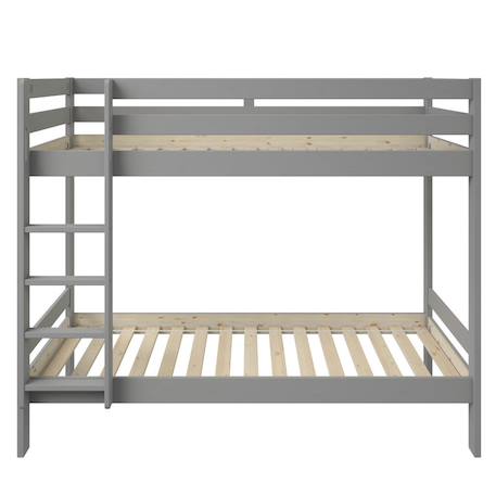 Lit superposé et lit gigogne pin massif   basile Blanc+Gris 8 - vertbaudet enfant 