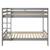 Lit superposé et lit gigogne pin massif   basile Blanc+Gris 8 - vertbaudet enfant 