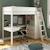 Lit mezzanine avec bureau et rangements pin massif  colette Blanc 1 - vertbaudet enfant 