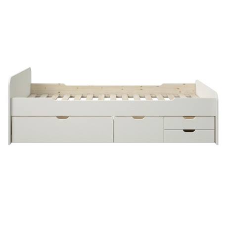 Lit multi-rangements pin massif  basile Blanc 4 - vertbaudet enfant 