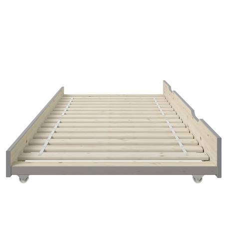 Lit superposé et lit gigogne pin massif   basile Blanc+Gris 10 - vertbaudet enfant 