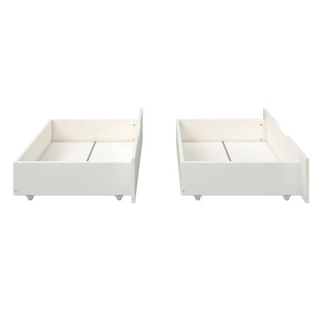 Paire de tiroirs pour lit superposé pin massif naturel  isidore Blanc+Bois 2 - vertbaudet enfant 