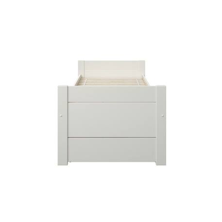 Lit avec lit gigogne et trois tiroirs pin massif  leopold Blanc 5 - vertbaudet enfant 