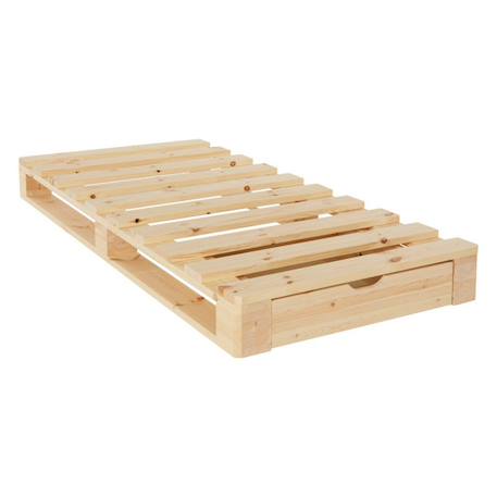 Lit palette pin massif  siméon Bois naturel 4 - vertbaudet enfant 