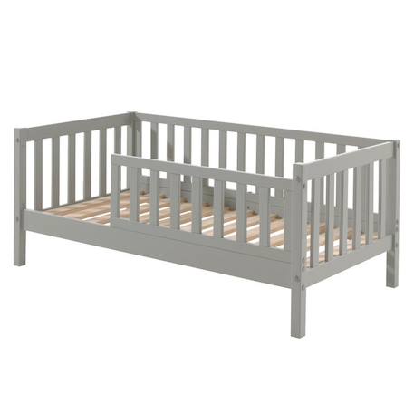 Petit lit enfant avec sommier en pin massif  suzon Blanc+Gris 10 - vertbaudet enfant 