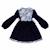 Robe velours   liberty  et  hiver   margot Bleu marine lilas 5 - vertbaudet enfant 