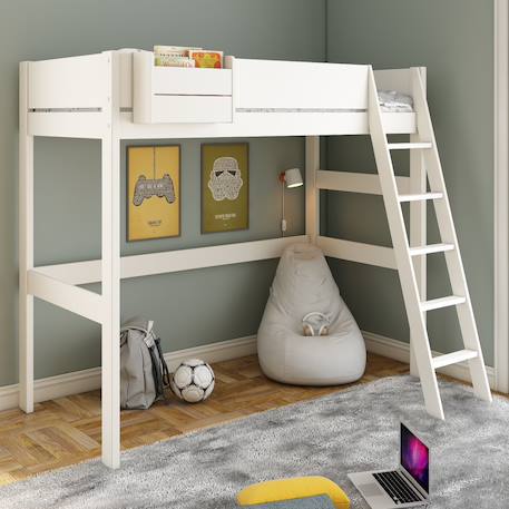 Lit mezzanine pin massif  colette Blanc 2 - vertbaudet enfant 