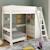 Lit mezzanine avec rangements et chauffeuse pin massif  colette Blanc 1 - vertbaudet enfant 