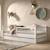 Lit banquette en hêtre massif  aubane Blanc 3 - vertbaudet enfant 