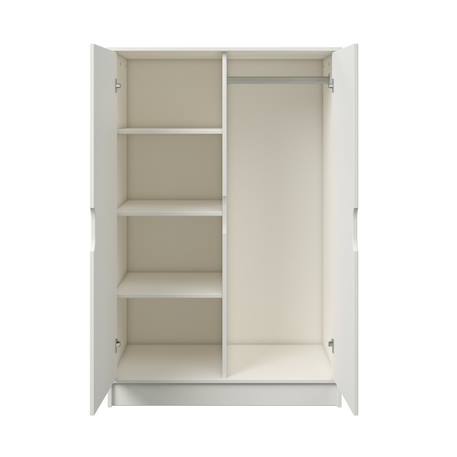 Armoire deux portes imitation bois arthur Blanc 2 - vertbaudet enfant 