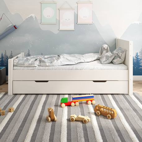Tiroir de rangement pin massif  achille Blanc 3 - vertbaudet enfant 