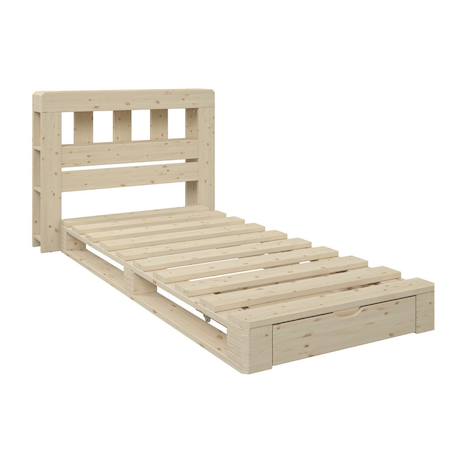 Lit palette avec tête de lit pin massif  siméon Bois naturel 4 - vertbaudet enfant 