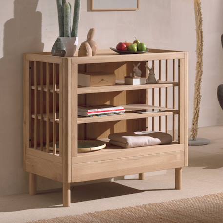 Table à langer en chêne massif  romane Bois naturel 2 - vertbaudet enfant 