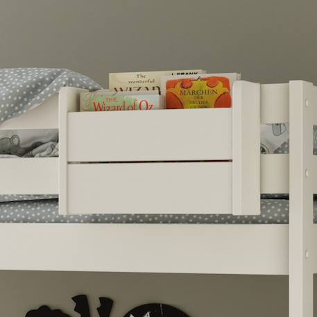 Lit mi-hauteur avec toboggan pin massif  basile Blanc 4 - vertbaudet enfant 