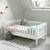 Petit lit enfant avec sommier en pin massif  suzon Blanc+Gris 1 - vertbaudet enfant 