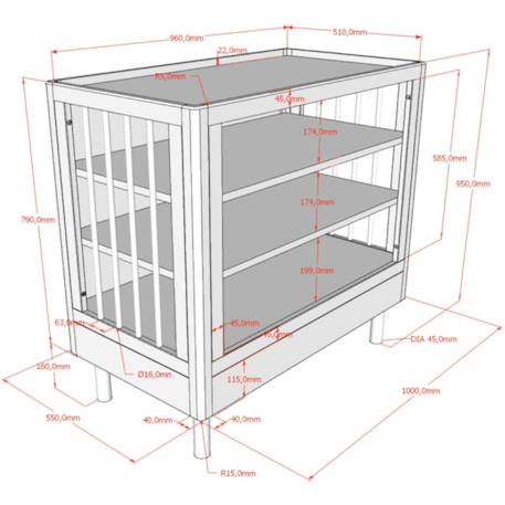 Table à langer bébé en hêtre massif aubane Blanc 5 - vertbaudet enfant 