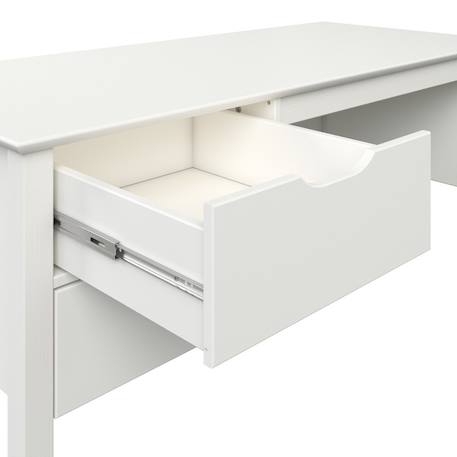 Bureau à deux tiroirs pin massif leopold Blanc 2 - vertbaudet enfant 