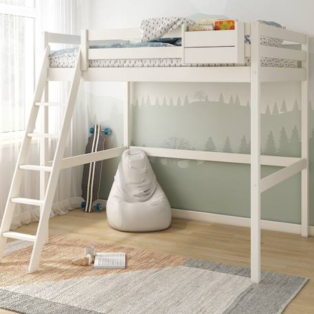 Lit mezzanine 2 places pin massif  isidore Blanc+Bois 3 - vertbaudet enfant 