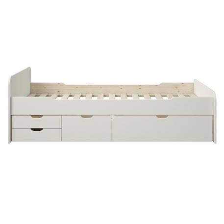 Lit multi-rangements pin massif  basile Blanc 5 - vertbaudet enfant 