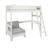 Lit mezzanine avec bureau et chauffeuse pin massif  colette Blanc 5 - vertbaudet enfant 