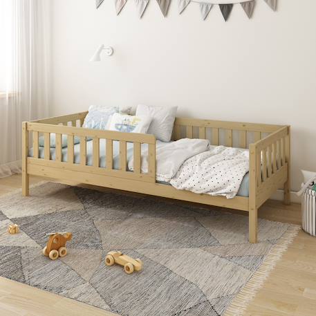 Lit banquette avec tiroirs pin massif  charlie Blanc+Bois 8 - vertbaudet enfant 