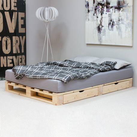 Lit palette pin massif  siméon Bois 1 - vertbaudet enfant 