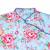 Blouse    fleurie  à col mao  annam Bleu turquoise rose fuchsia 2 - vertbaudet enfant 