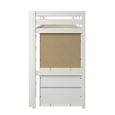Lit mezzanine avec rangements et fauteuil convertible arthur Blanc+Blanc-bois 5 - vertbaudet enfant 