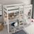 Lit mezzanine avec bureau pin massif  basile Blanc+Gris 2 - vertbaudet enfant 