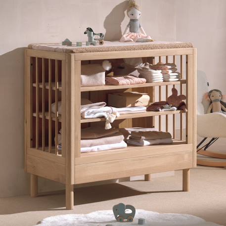 Table à langer en chêne massif  romane Bois naturel 1 - vertbaudet enfant 