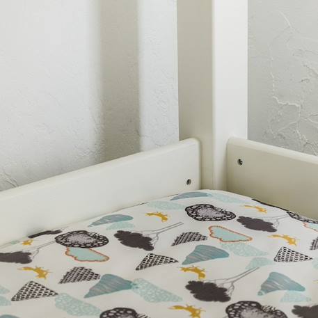 Lit superposé triple avec matelas pin massif  lilja Blanc 5 - vertbaudet enfant 