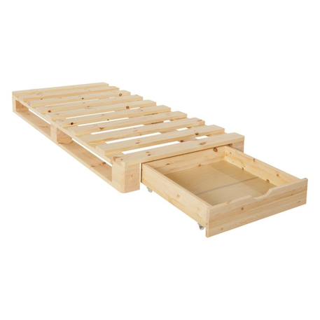 Lit palette avec tête de lit pin massif  siméon Bois naturel 6 - vertbaudet enfant 