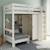 Lit mezzanine avec armoire et fauteuil convertible arthur Blanc+Blanc-bois 2 - vertbaudet enfant 