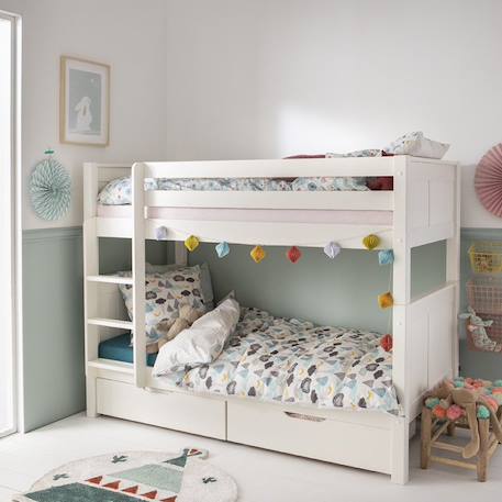 Lit superposé séparable et matelas pin massif  arthur Blanc 2 - vertbaudet enfant 