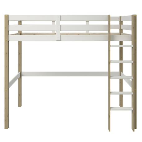 Lit mezzanine avec rangements et fauteuil convertible arthur Blanc+Blanc-bois 10 - vertbaudet enfant 